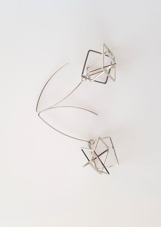 Kolczyki Geometric v silver