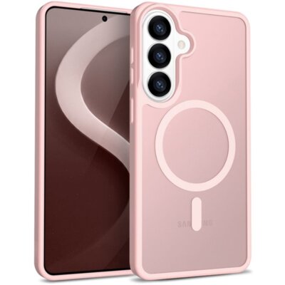 Etui CRONG Hybrid Matte Magnetic MagSafe do Samsung Galaxy S26 Różowy