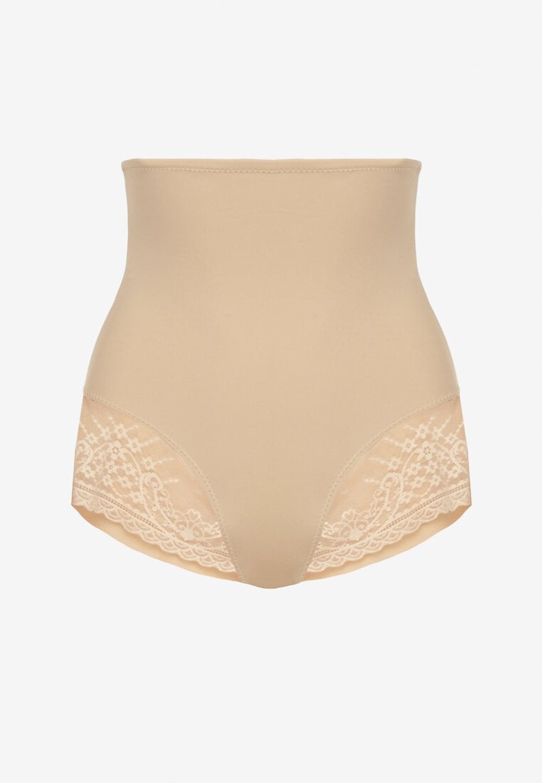 Beżowe Majtki Modelujące High Waist Emiree