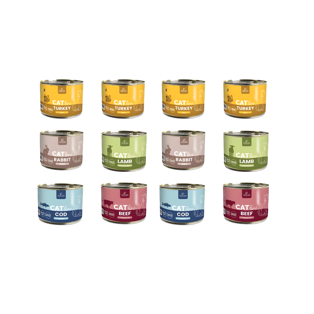 Pokusa CatLine Mix 12×200 g mokra karma dla kota Mix smaków