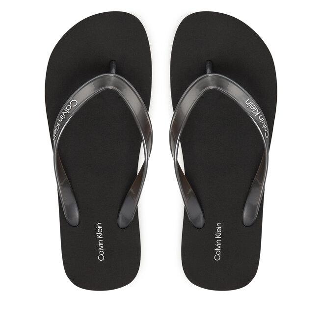 Japonki Calvin Klein Flatform Flip Flop Met Tpu HW0HW03120 Czarny