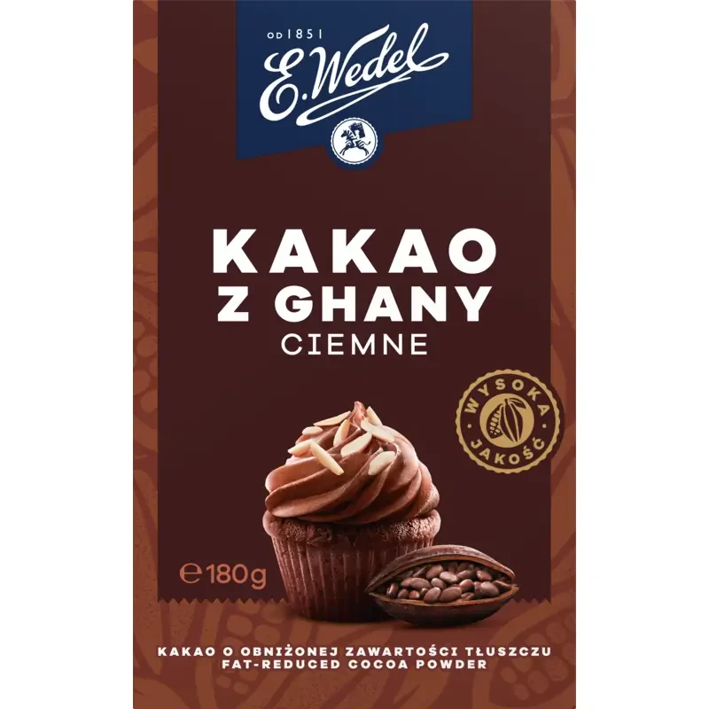 Kakao z Ghany ciemne Wedel 180g