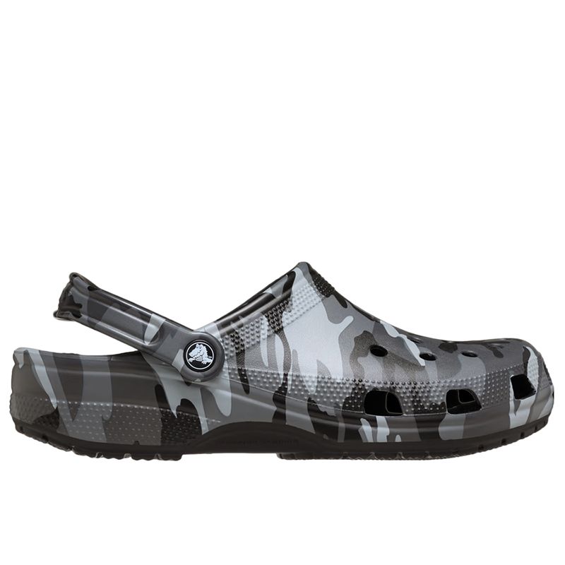 Klapki męskie Crocs Classic Camouflage Clog 211936-0DD - szare