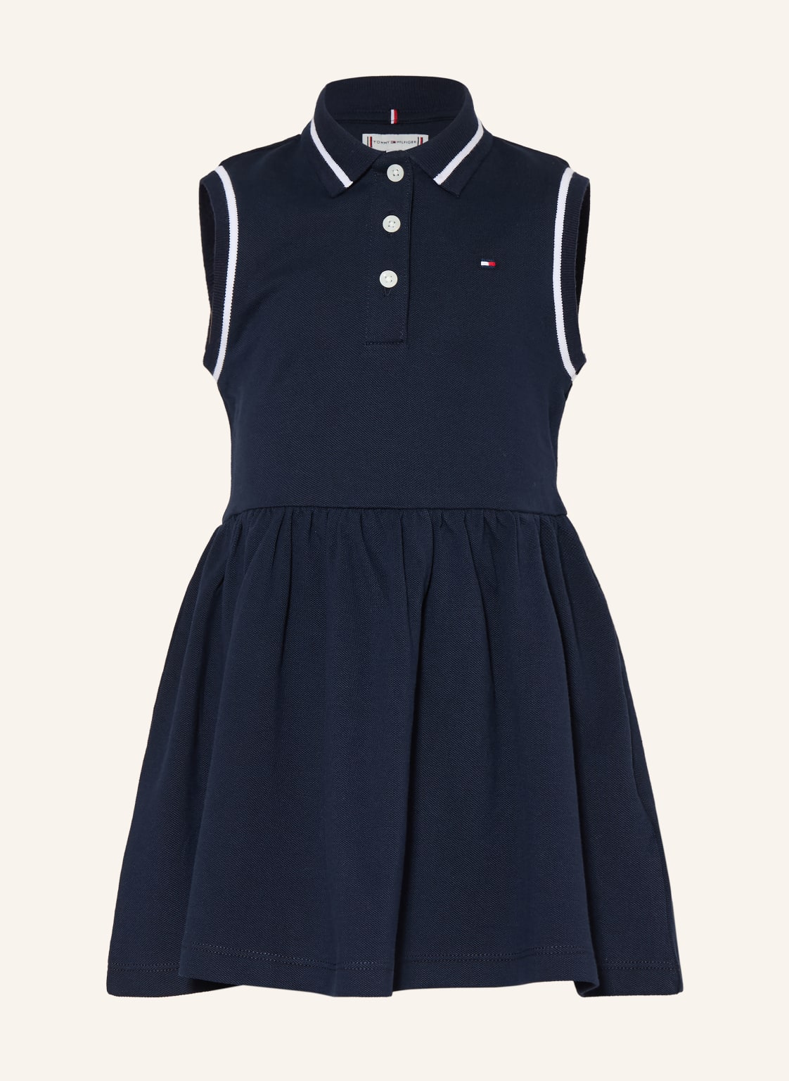 Tommy Hilfiger Sukienka Polo Z Pikowanym Wzorem blau