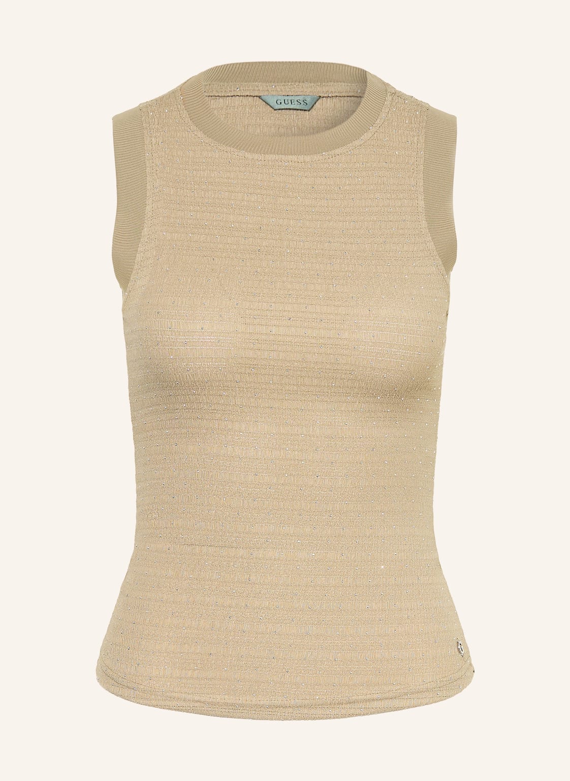 Guess Top Francine Z Kamieniami Ozdobnymi gruen