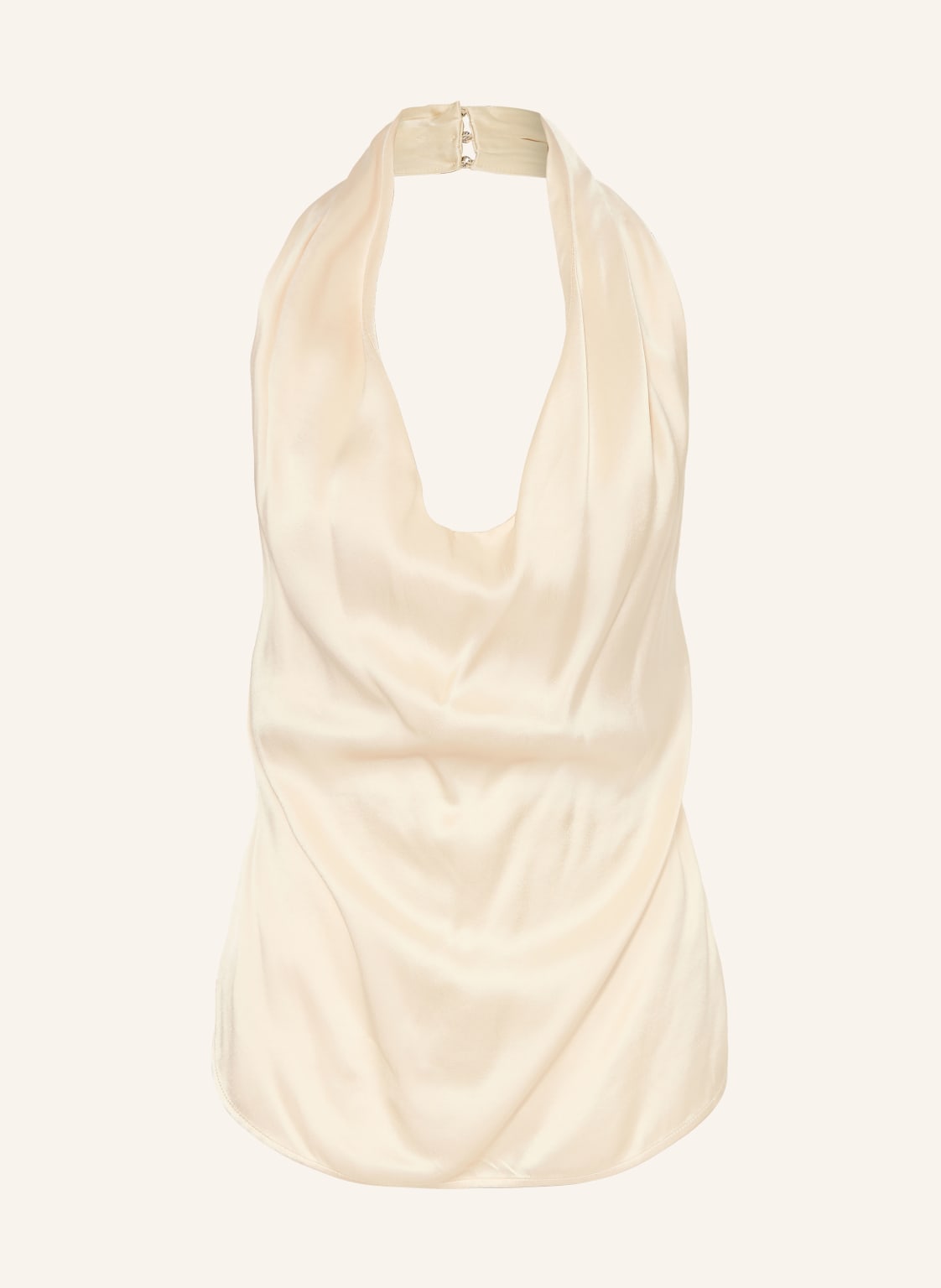 Ottod'ame Satynowa Bluzka beige