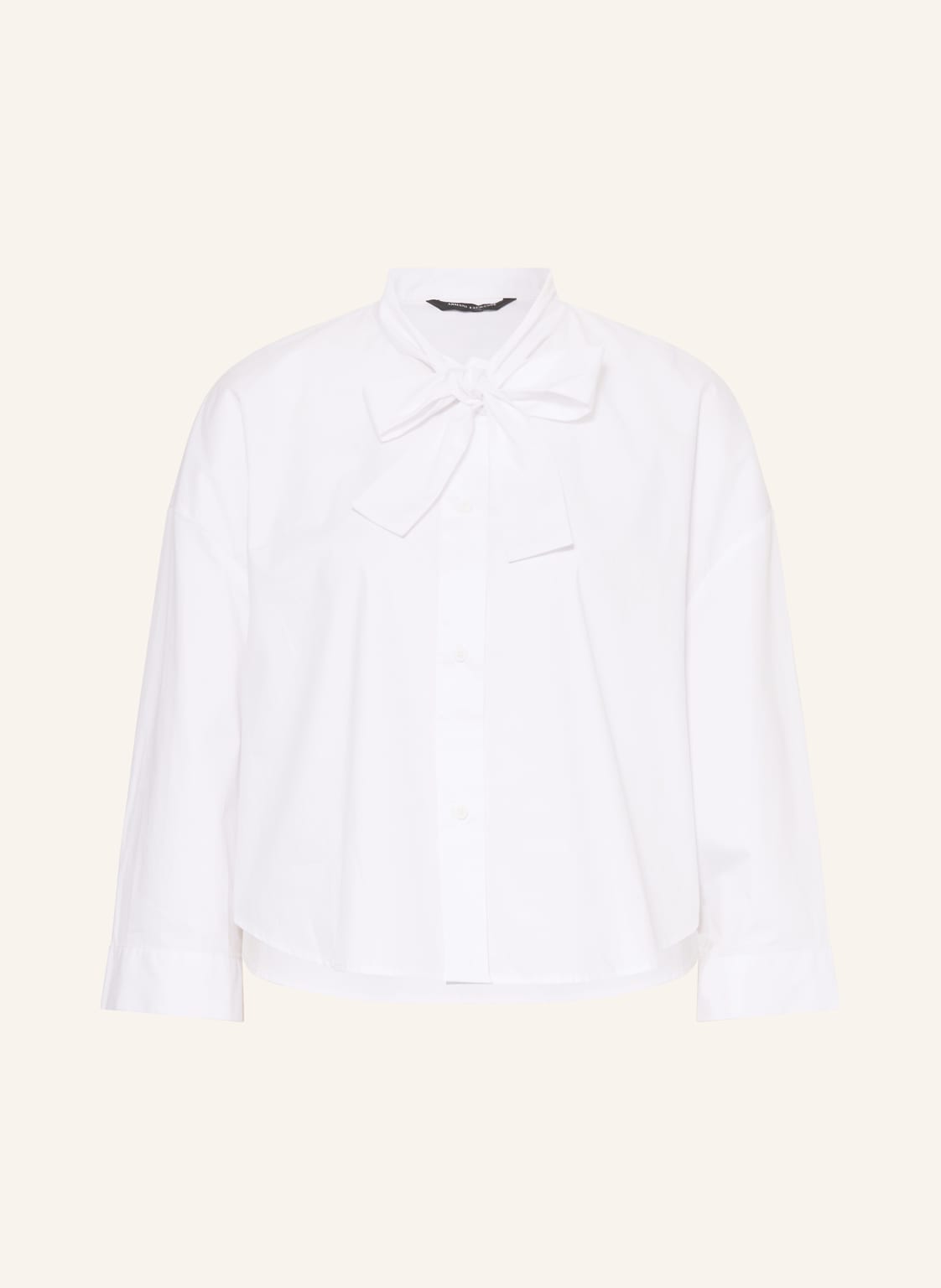 Armani Exchange Bluzka Z Kołnierzykiem weiss