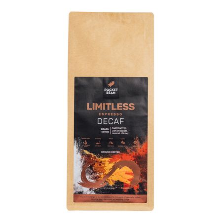 Rocket Bean Kawa ziarnista bezkofeinowa Brazylia Limitless Decaf Espresso 1 kg - kawa