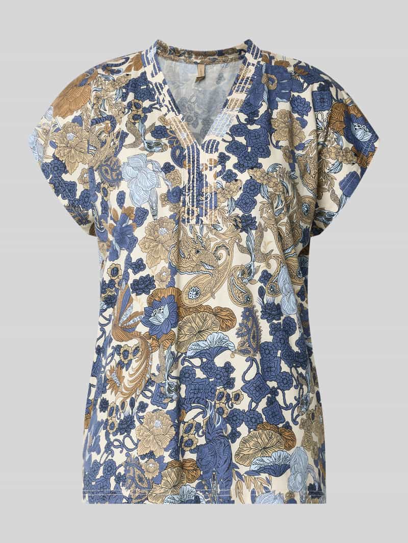 damski t-shirt o kroju regular fit z mieszanki wiskozy model 'Felicity'