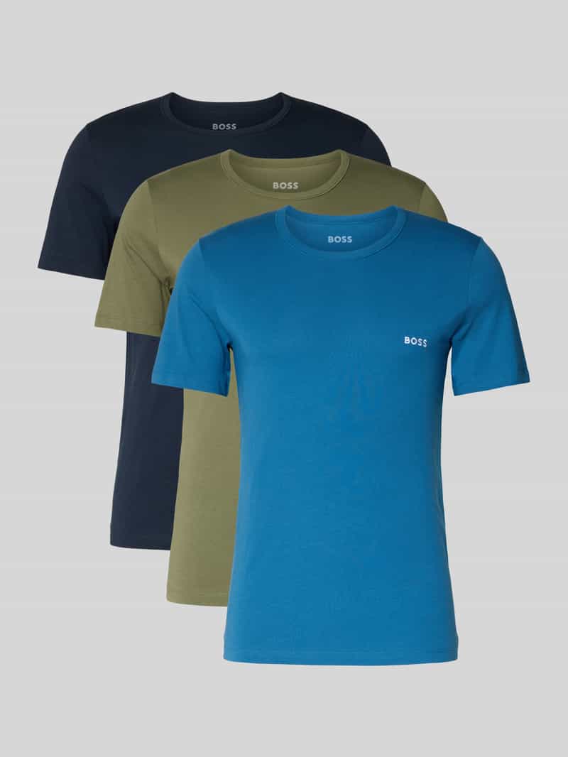 zestaw t-shirtów o kroju regular fit z czystej bawełny w zestawie 3 szt.
