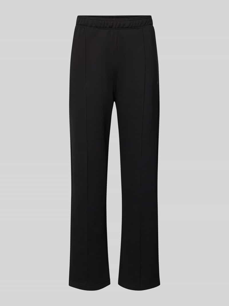 spodnie dresowe z pionowymi przeszyciami i wyhaftowanym logo