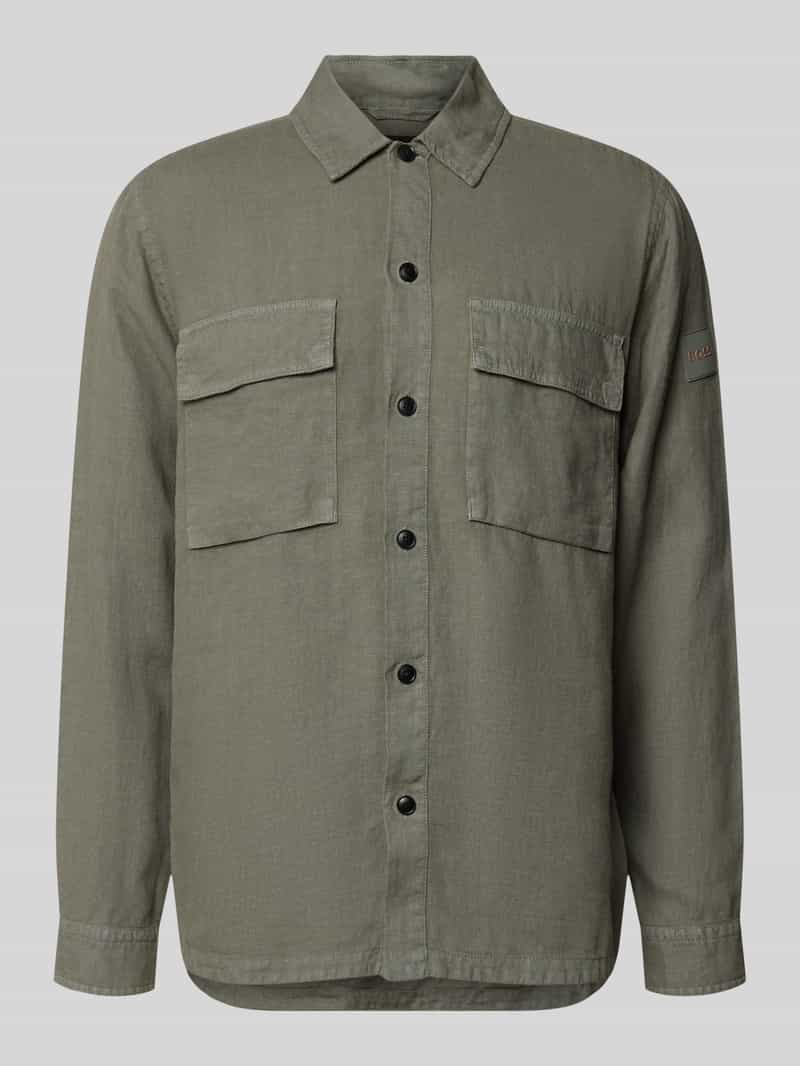 Koszula casualowa o kroju relaxed fit z czystego lnu model 'LOCKY'