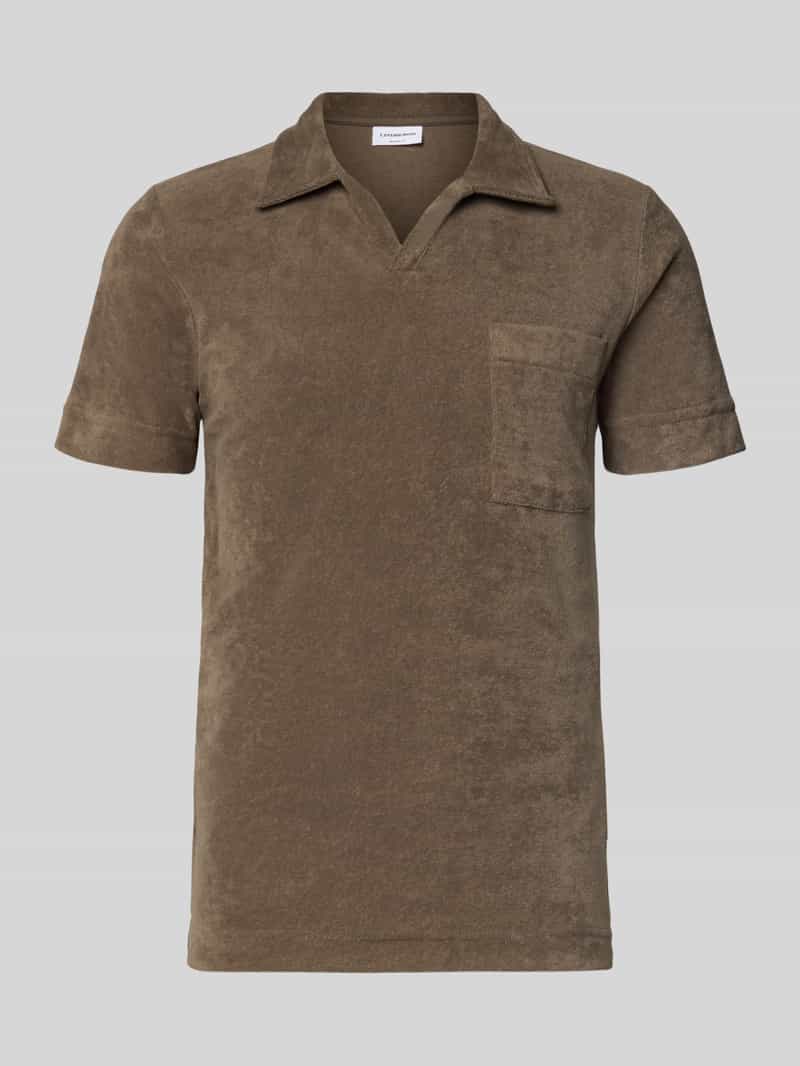 koszulka polo o kroju relaxed fit z dekoltem w serek