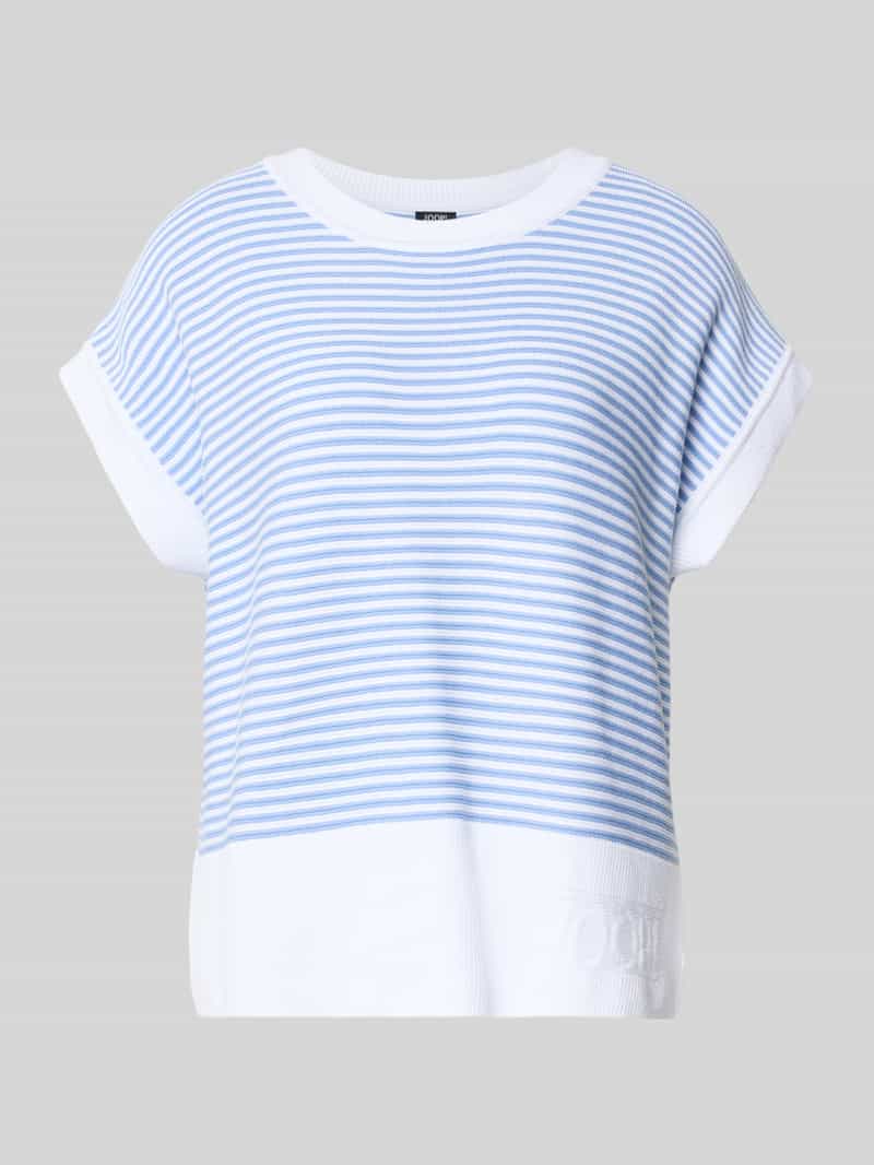 t-shirt z czystej bawełny w imitacja dzianiny model 'Kipe'