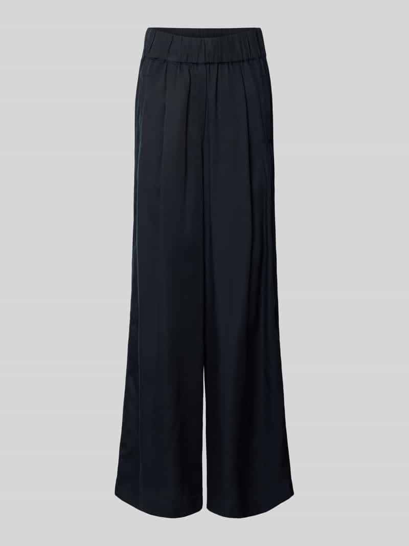 Szerokie spodnie materiałowe z elastycznym pasem