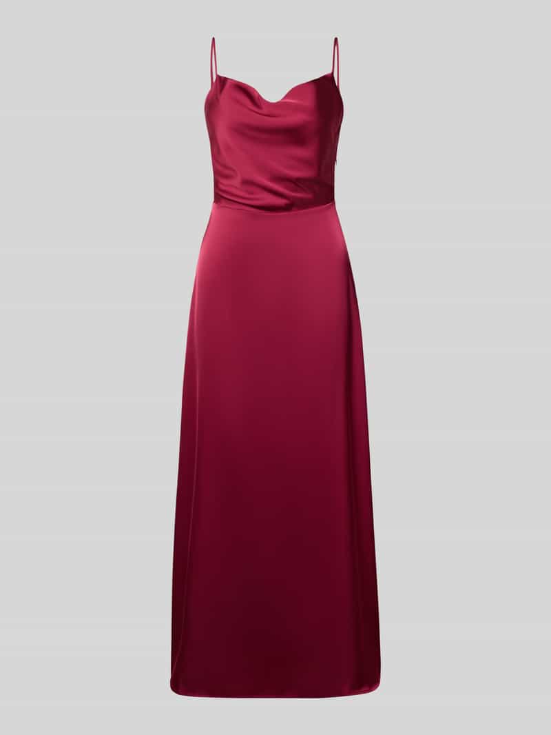 Sukienka midi w kroju regular fit z dekoltem na plecach model 'Ravenna'