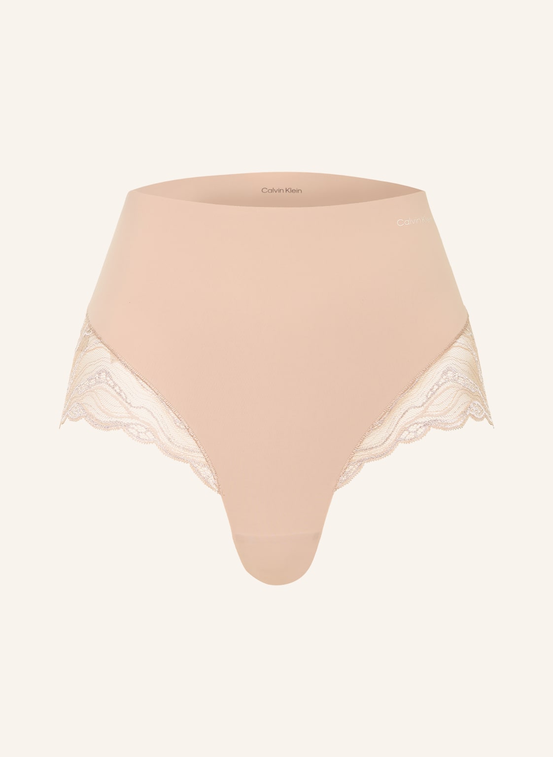 Calvin Klein Figi Modelujące Sensual Stretch Lace beige