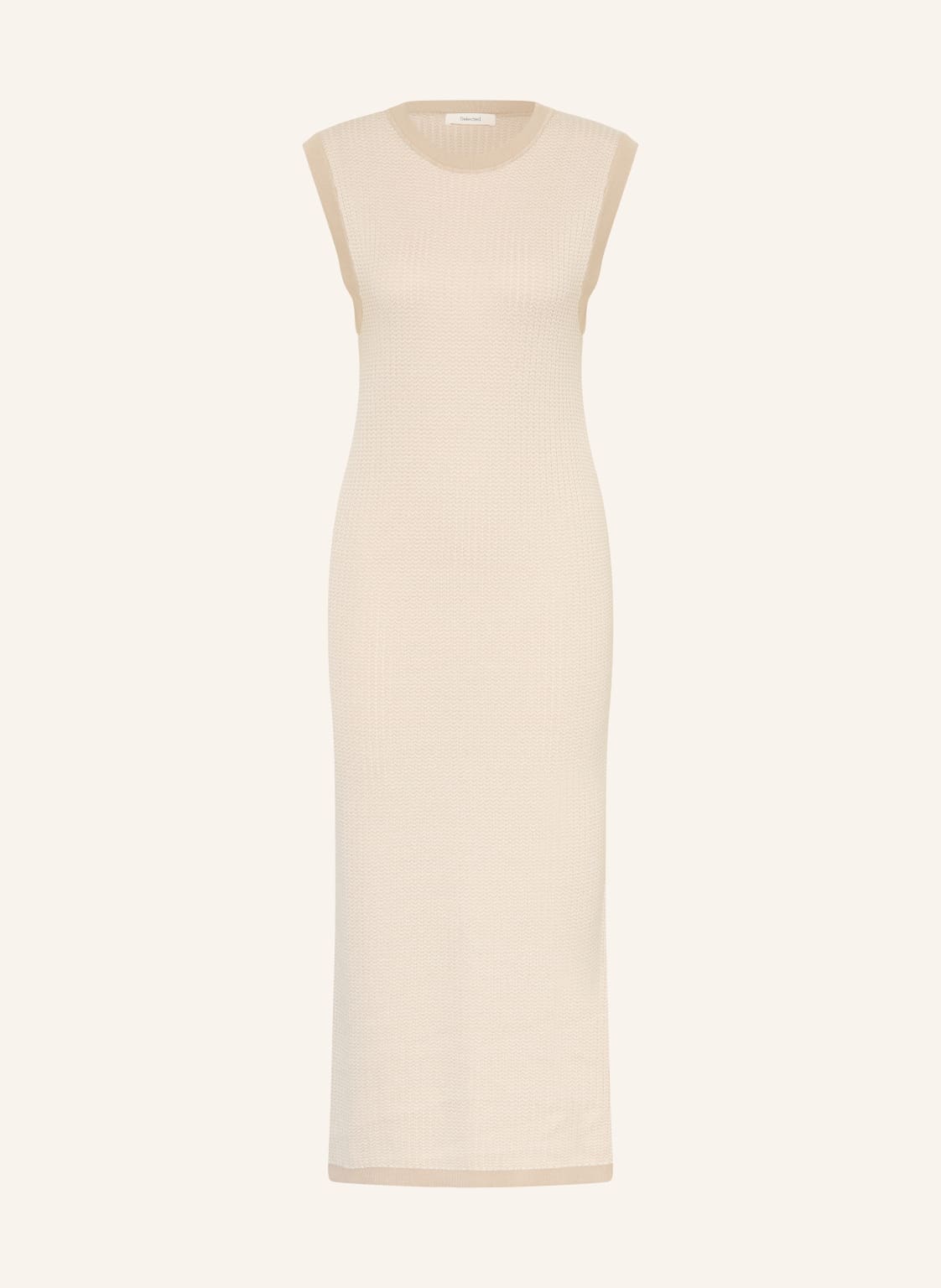 Selected Femme Sukienka Z Dzianiny beige