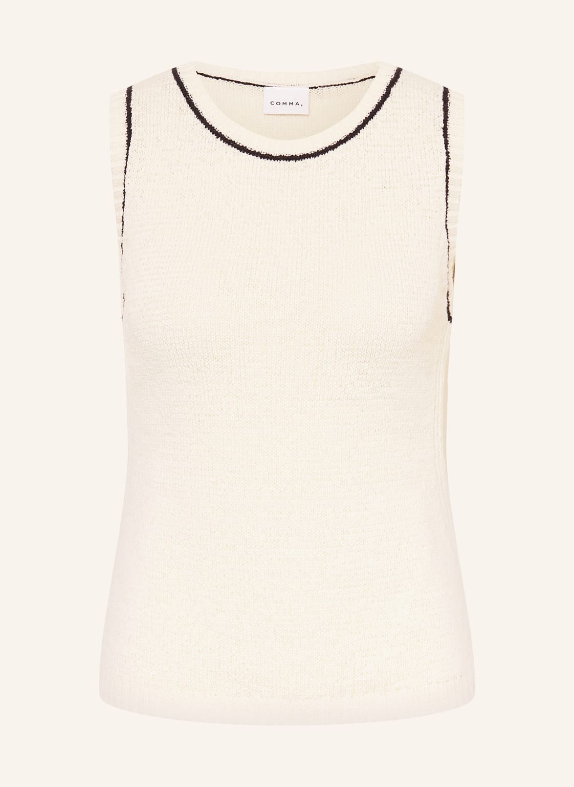 Comma Dzianinowy Top weiss