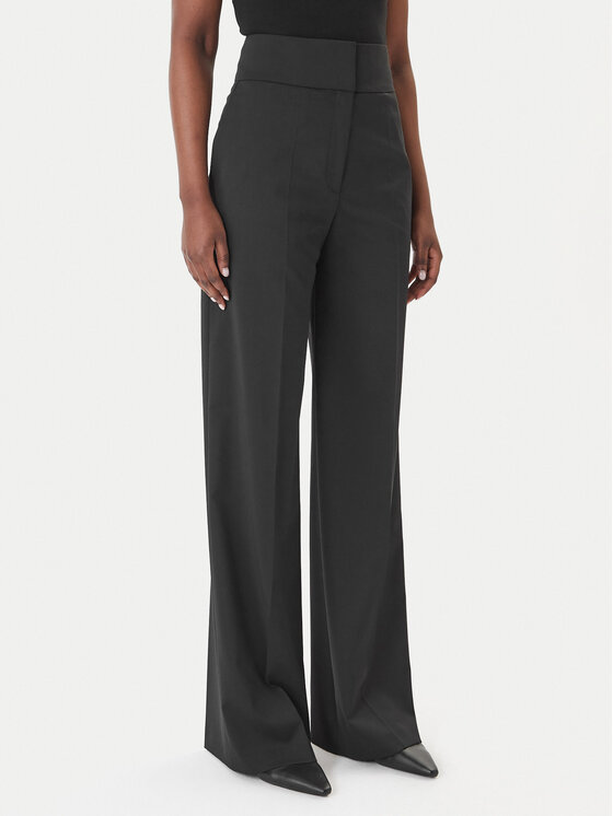 HUGO Spodnie materiałowe Himia 50516143 Czarny Wide Leg