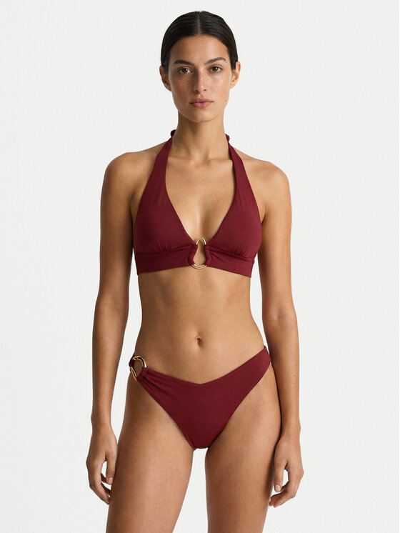Guess Góra od bikini E6GJ14 KF590 Bordowy