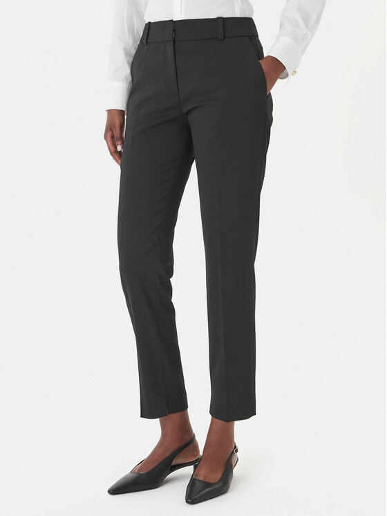 HUGO Chinosy Hetana 50516132 Czarny Slim Fit