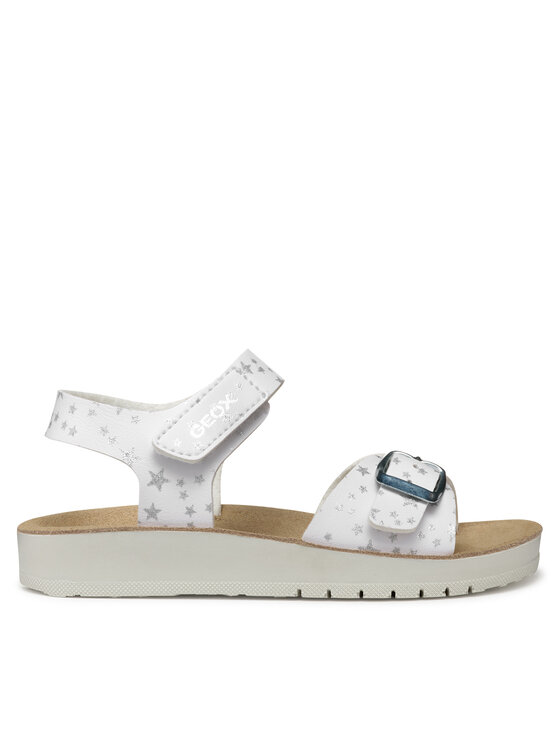 Geox Sandały J Sandal Costarei Gi J15EAB 00004 C1000 D Biały