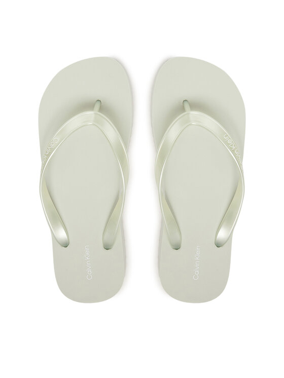 Calvin Klein Japonki Flatform Flip Flop Met Tpu HW0HW03120 Błękitny