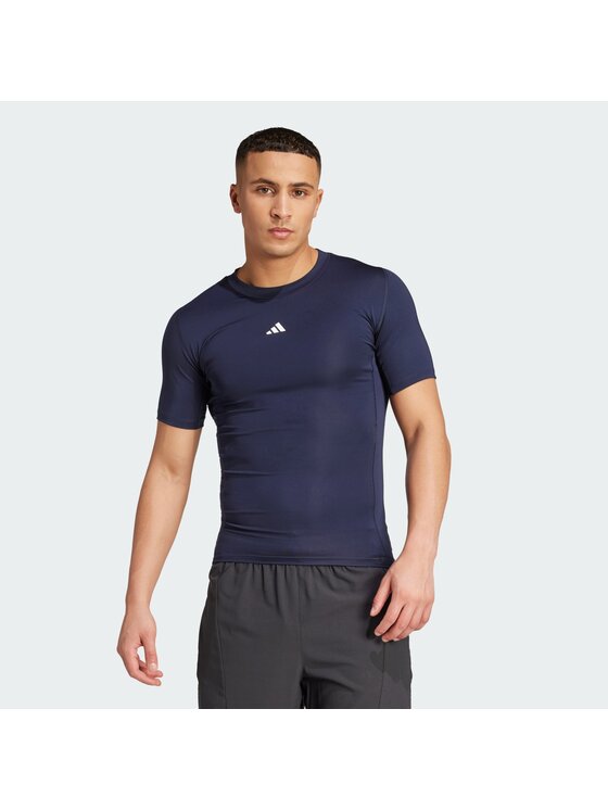 adidas Koszulka techniczna TECHFIT Compression Training JX2561 Granatowy Slim Fit