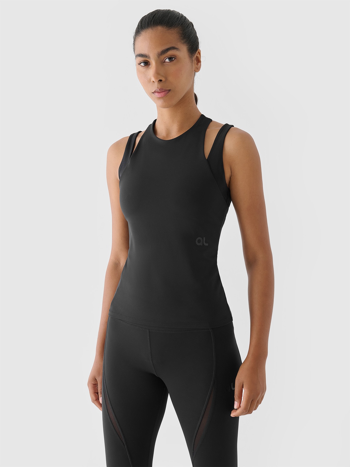 4F Top treningowy slim szybkoschnący 4F x Anna Lewandowska - czarny S