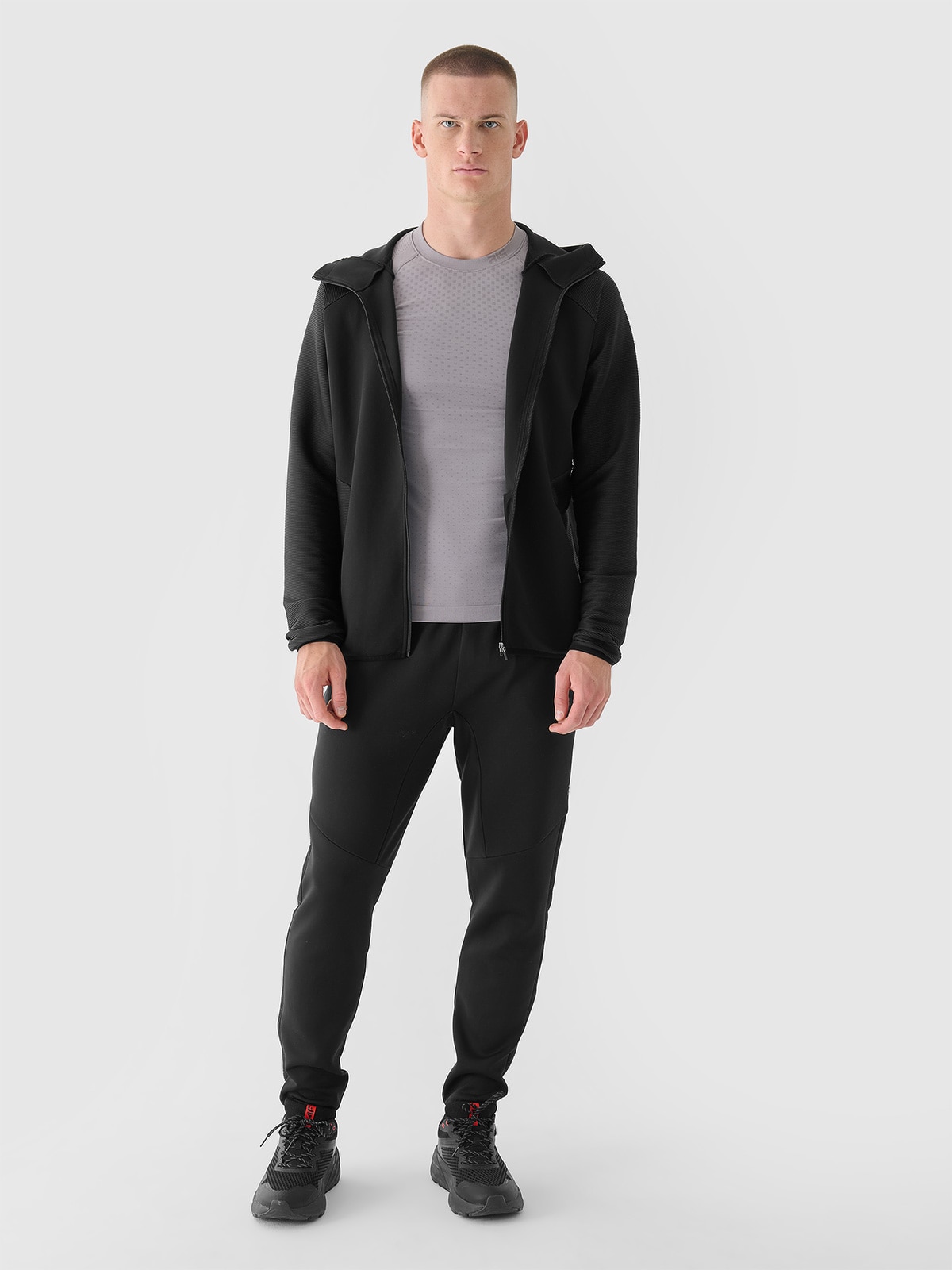 4F Spodnie treningowe szybkoschnące męskie 4F x Robert Lewandowski - czarne XL