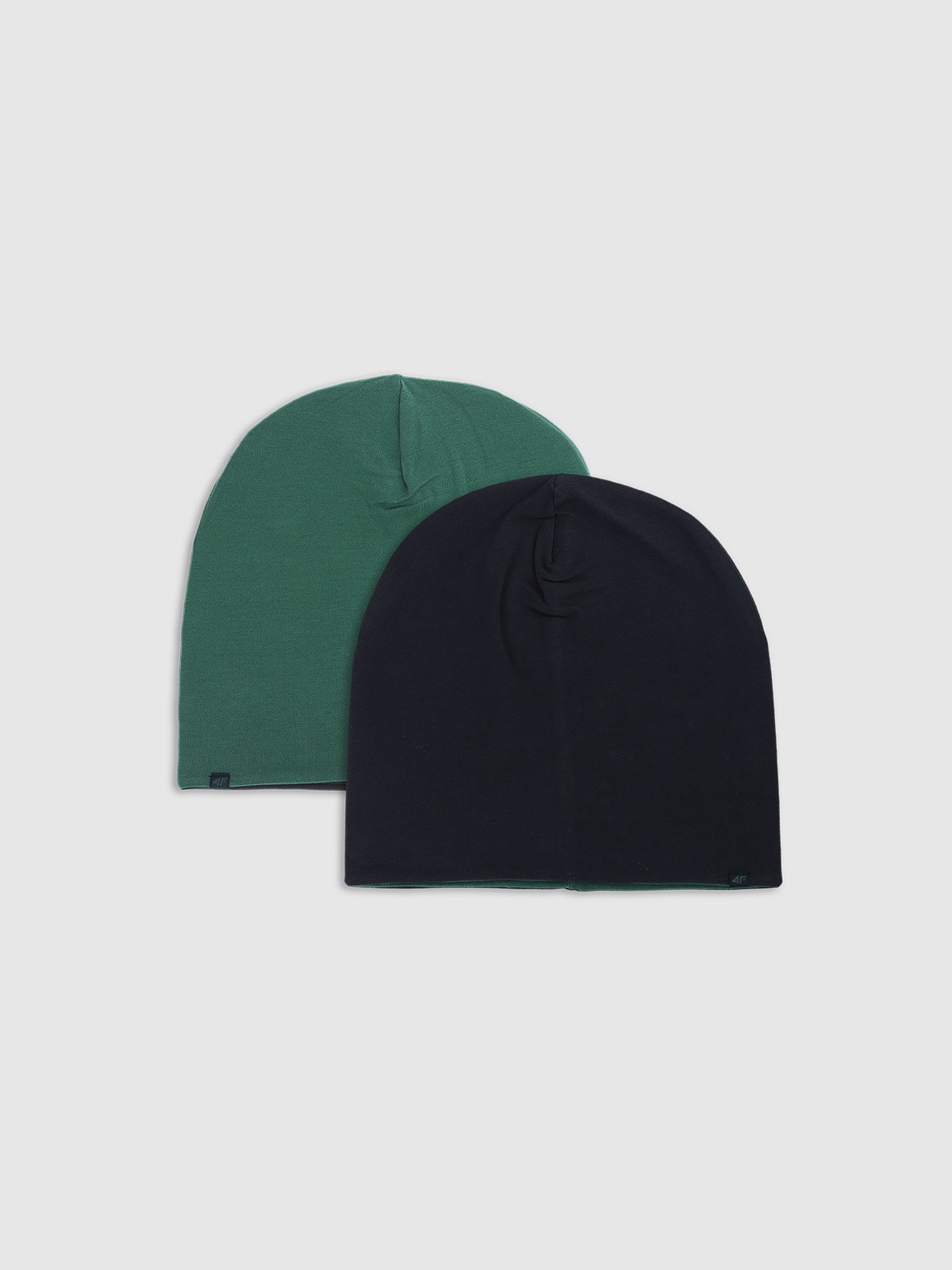4F Czapka beanie dwustronna dziecięca - oliwkowa/khaki Uniwersalny