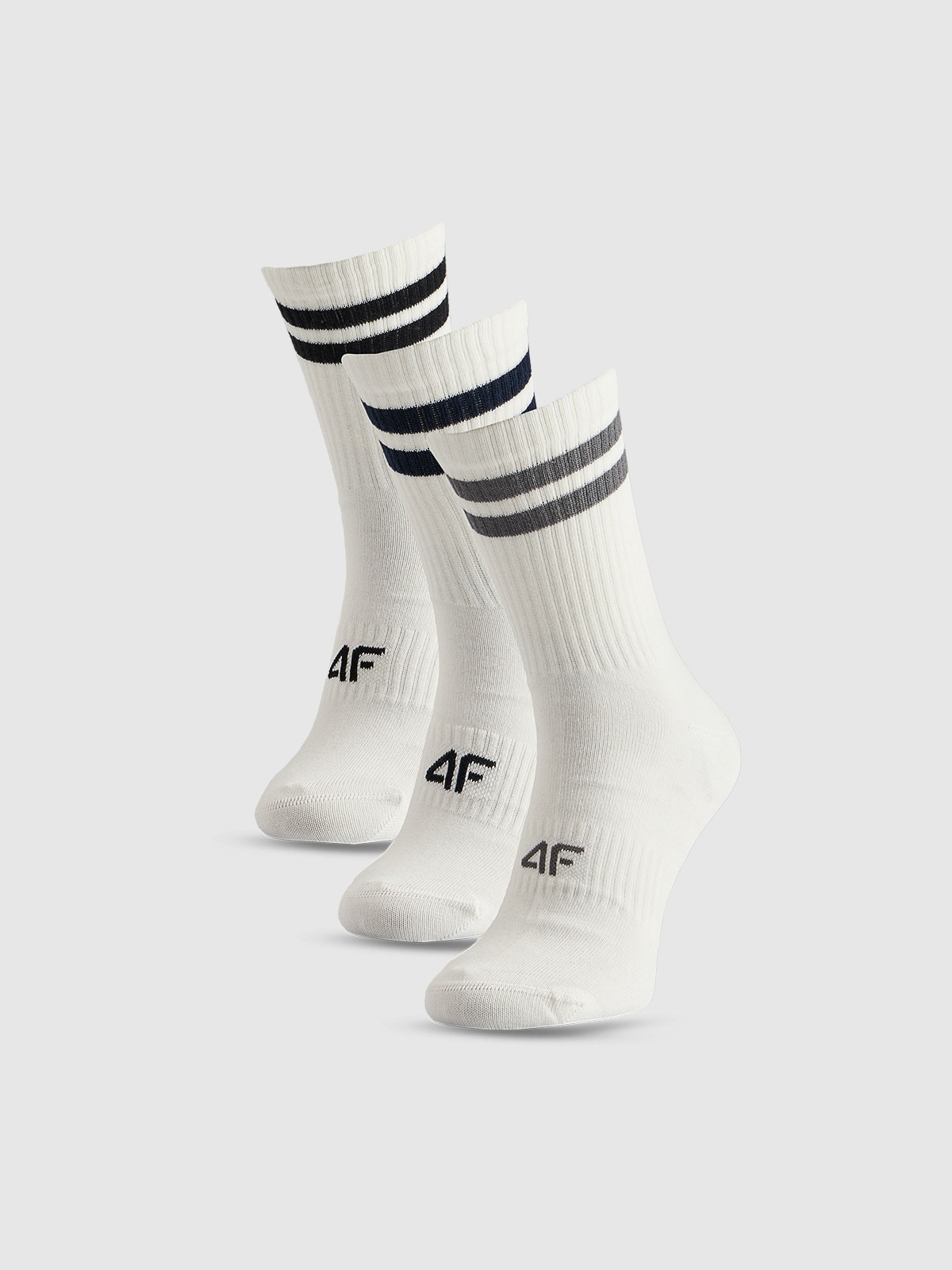 4F Skarpetki długie (3-pack) męskie - białe 43-46
