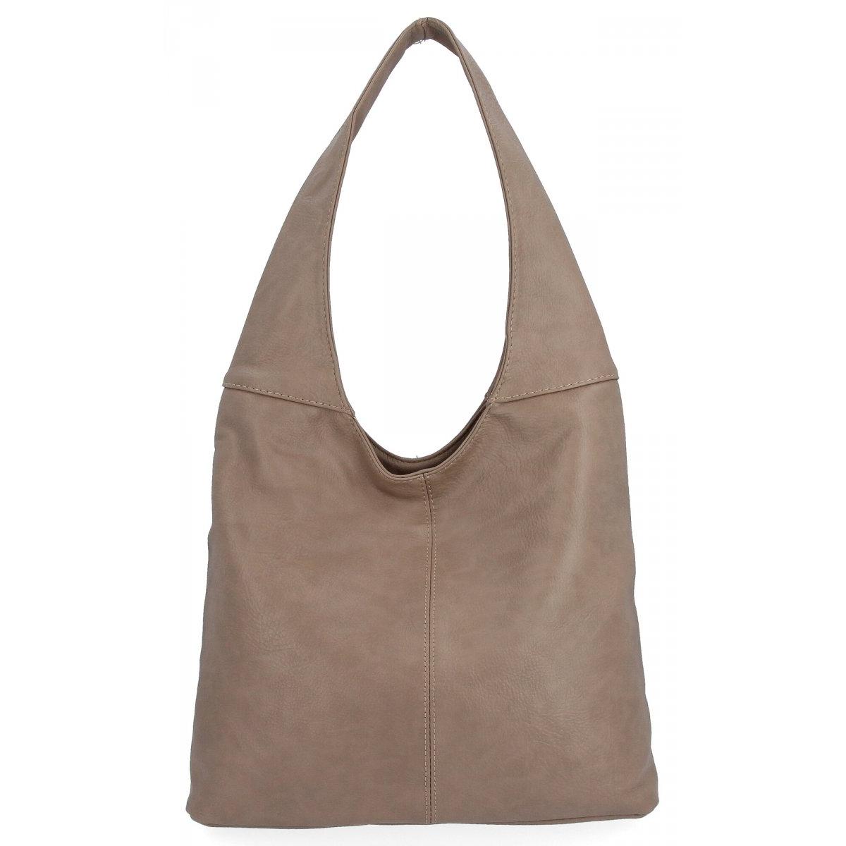 Uniwersalne Torebki Damskie Shopper Bag firmy Hernan HB0141 Ciemno Beżowa