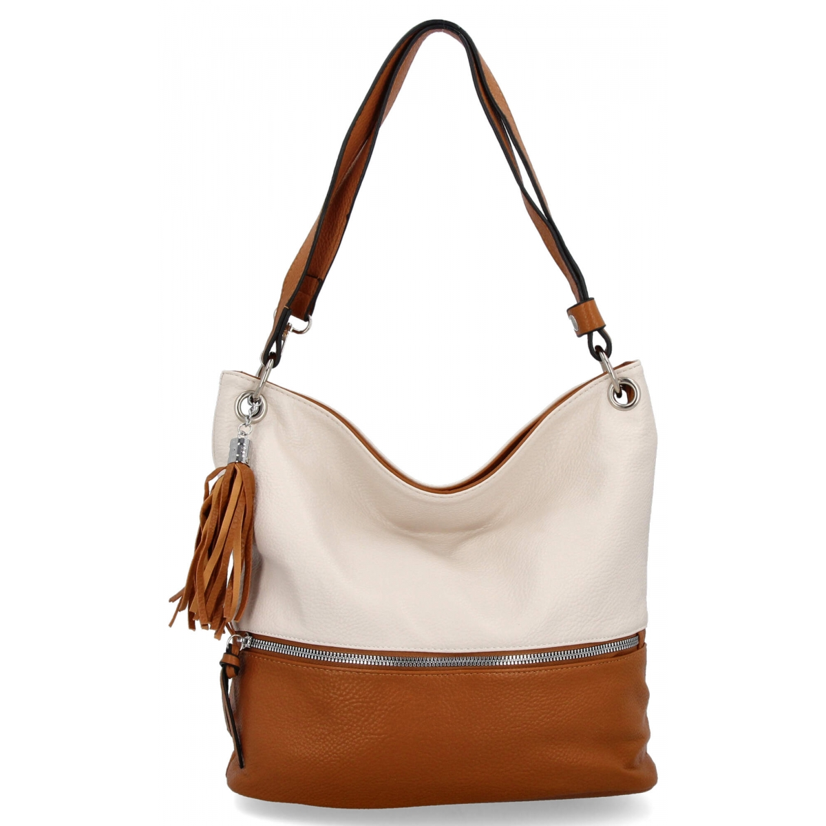 Uniwersalna Torebka Damska firmy Hernan HB0151 Beżowa/Ruda