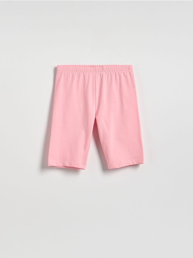 Reserved - Bawełniane szorty kolarki - różowy