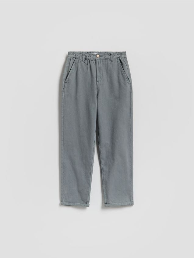 Reserved - Bawełniane spodnie chino - jasnoniebieski