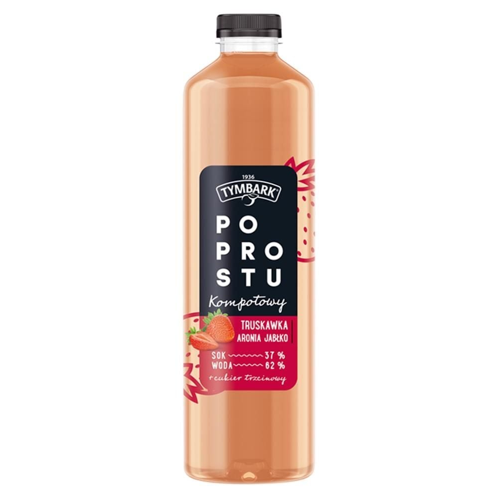 Tymbark Po prostu Napój kompotowy truskawka aronia jabłko 1,25 l