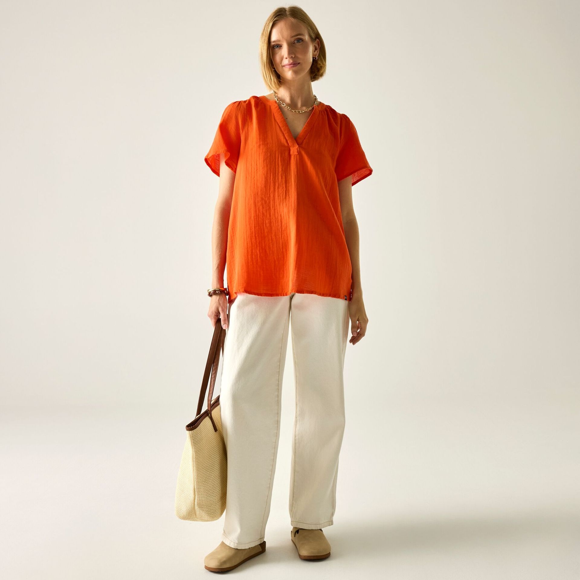 Regatta Bluzka damska Selen Pomarańczowy, Cotton, Rozmiar: 36