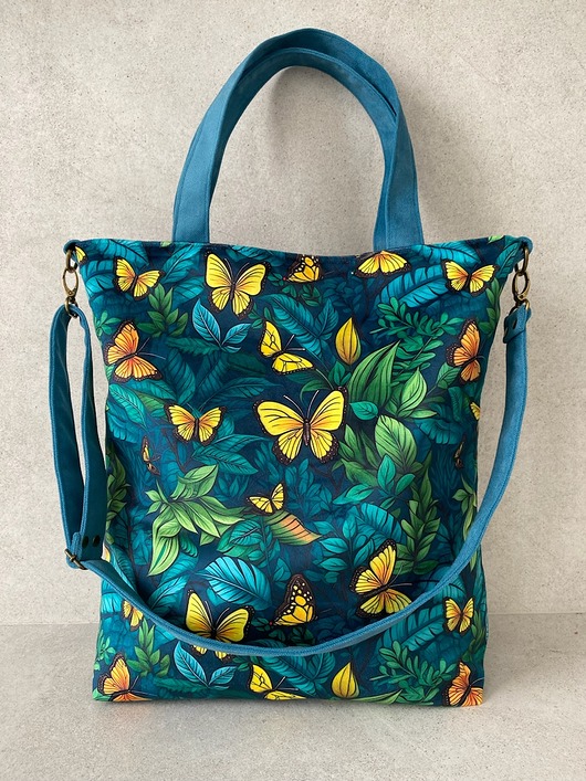 Torba na ramię XXL - print motyle