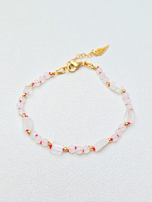 Supełkowana Bransoletka z Kamieniem Księżycowym