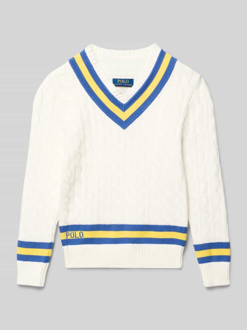 Sweter z dzianiny o kroju regular fit z czystej bawełny