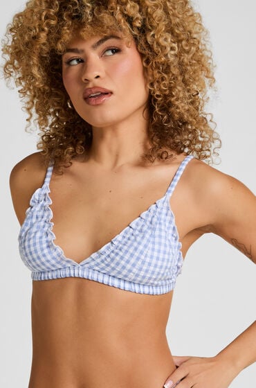 Hunkemöller Mia Bralette - Trójkątny Biustonosz z Falbankami Fioletowy
