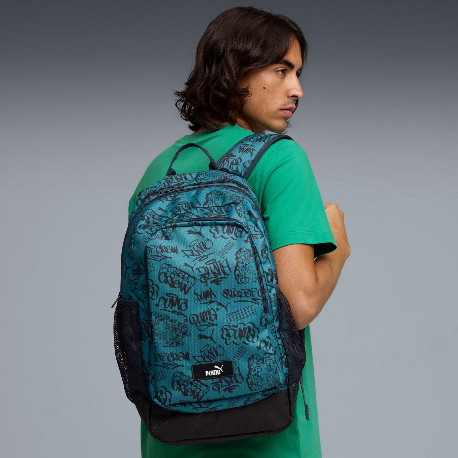 Plecak miejski unisex Puma ACADEMY AOP turkusowy 09115023