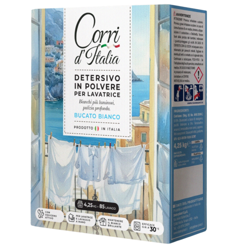 Corri d’Italia Proszek do prania białego 4,25 kg – Bucato Bianco, 85 prań