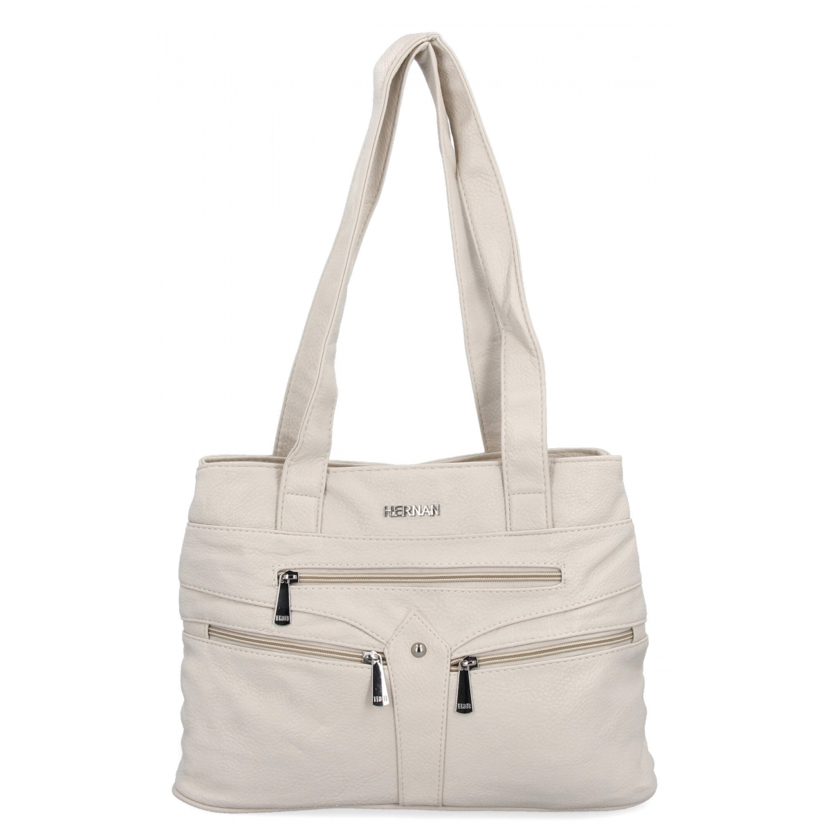 Torebka Damska Na Ramię Shopper Bag firmy Hernan 8006 Beżowa