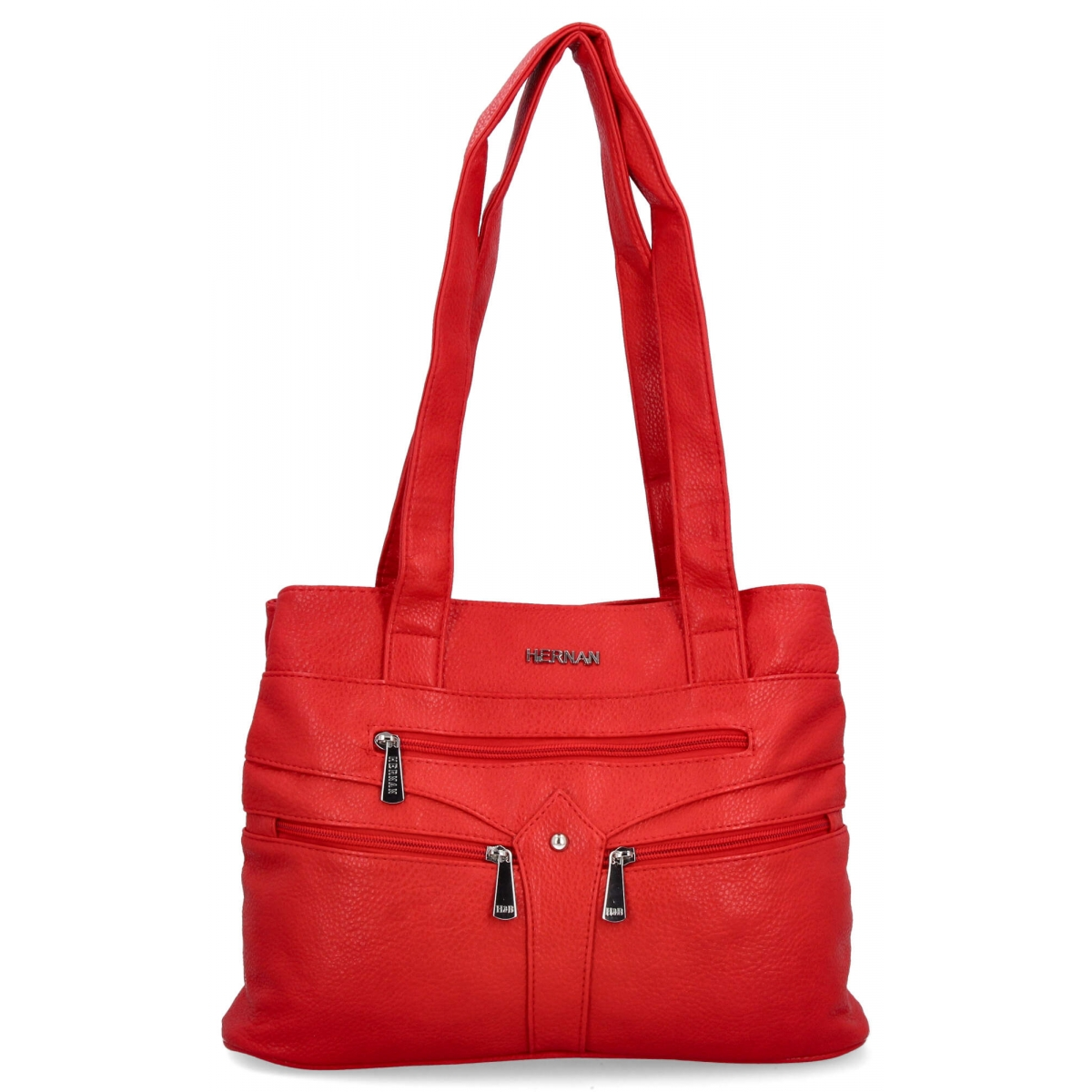 Torebka Damska Na Ramię Shopper Bag firmy Hernan 8006 Czerwona