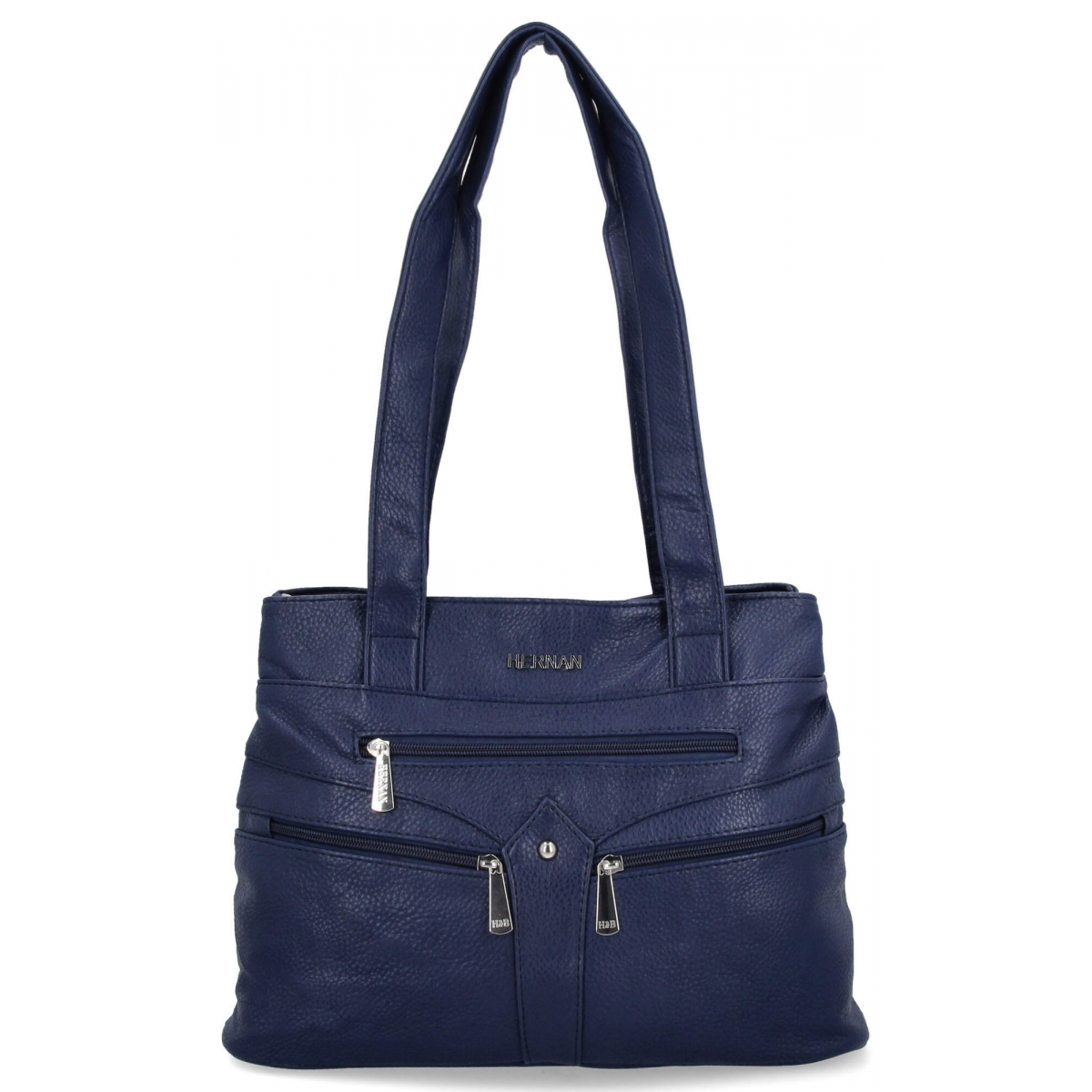 Torebka Damska Na Ramię Shopper Bag firmy Hernan 8006 Ciemno Granatowa