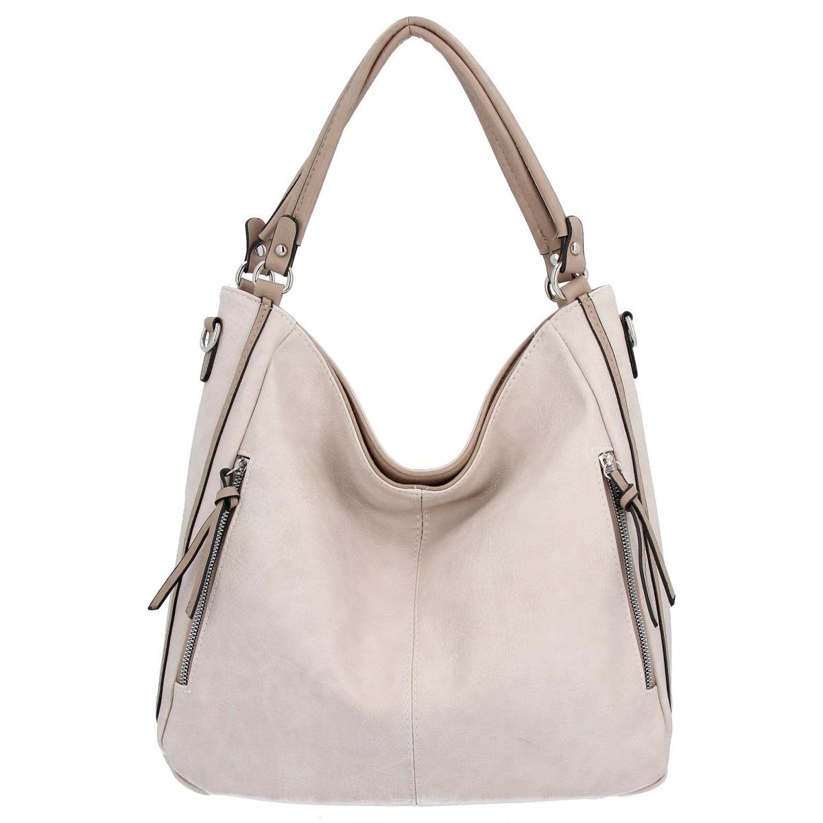 Uniwersalna Torebka Damska XL Na Co Dzień firmy Hernan HB0379 Beżowa