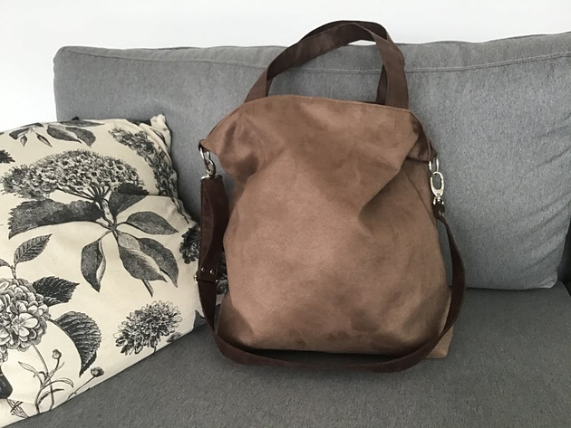 Torba na ramię XL - brąz, czekolada